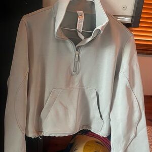 lululemon athletica Light Gray Quarter-Zip Pullover